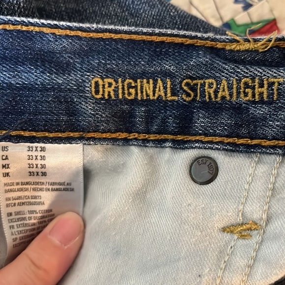 American Eagle Original Straight Jeans 33 x 30 - Picture 4 of 4